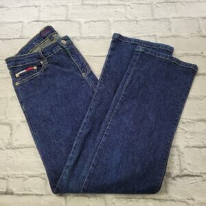 VTG Y2K Tommy Jeans 1999 Dark Wash Jeans Stretch Mid Rise Stretch Juniors size 7